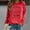 Red, variant on AOOCHASLIY Christmas Tops Fashion Woman Long Sleeve Round Neck Printing Blouse Causal Pullover Tops