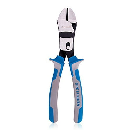 

SPEEDWOX Diagonal Cutting Pliers 8 Inches Heavy Duty Reduce Effort by 60% Compound Action Wire Cutters Side Cutting Fine Plier High Leverage Angled Head Precision Professional Tool Chrome Nickel