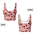 thumbnail image 5 of Xecao Rose Flowers for Sports Bra with Removable Pads, Crop Tank Top Design, Women's Longline Sports Bra - Non-Wired - Large, 5 of 9