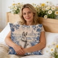 thumbnail image 4 of Cotton Pillow Cover, Decorative Pillow Case With Hidden Zipper, for Home Decor, Blue, 4 of 6