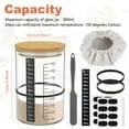 thumbnail image 2 of SNNROO Ensemble de 10 Pots de Levain 900 ml Résistants à la Chaleur, Contenant de Levain avec Couvercle en Bois, Spatule, Réutilisable, Grand Ouverture, Pot de Fermentation en Verre pour la Cuisson du Levain, 2 of 11