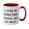 thumbnail image 2 of Funny Silver Tabby Cat Gifts, I Love My Silver Tabby. People, Not So Much, Unique Two Tone 11oz Mug For Cat Lovers From Friends, 2 of 2