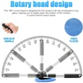 thumbnail image 3 of Car Windshield Cleaning Tool with Extendable Handle & 4 Reusable Microfiber Pads, 3 of 5