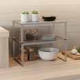 thumbnail image 2 of SONGMICS Spice Racks, Set of 2 Metal Cabinet Shelf Organizers, Countertop Organizers, Shelf Risers, Stackable, Expandable, Silver, 2 of 5