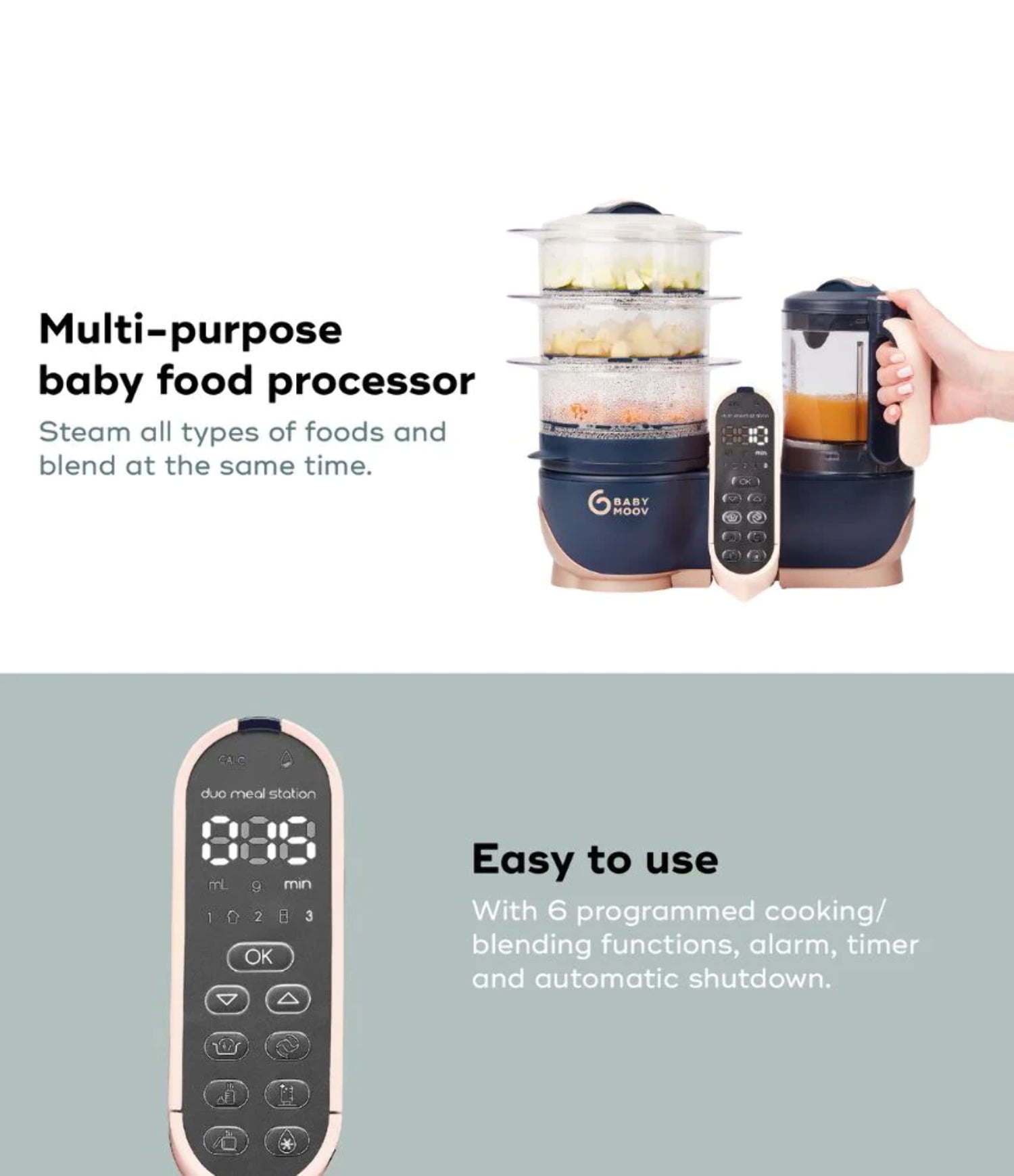 Buy Babymoov Nutribaby White Food Prep Maker with 15 Reusable Food