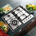 thumbnail image 2 of 24 in. Gas Cooktop in Stainless Steel with 4 Sealed Burners, 2 of 10