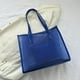 thumbnail image 5 of Bolso de playa para mujer, 2 uds., Bolso de mano de malla, Bolso de mano de PU para niñas, Bolso de compras (azul), 5 of 6