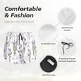 thumbnail image 6 of Picia Lavender Flowers Pattern Women's 2 in 1 Athletic Running Shorts High Waisted Workout Casual Gym Sweat Shorts with Comfy Liner Zipper Pockets-, 6 of 9