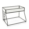 thumbnail image 2 of Furniture of America Veric Kids Black Twin Over Full Low Profile Bunk Bed with White Magnetic Mesh Panel, 2 of 14