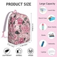thumbnail image 5 of Floral Campus Backpack for School College Students, Large Capacity Bookbag with Laptop Sleeve, Sunflower Flowers Print Everyday Backpack for Commuting Work Travel, Gift for Teens Adults, 5 of 5