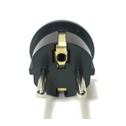 Seven Star Universal Travel Plug Adapters For Europe Black Multi-packs (1 Pack, USA to European - 2 Round Pins - Type E/F, Black)