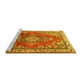thumbnail image 2 of Ahgly Company Machine Washable Indoor Rectangle Medallion Yellow Traditional Area Rugs, 2' x 4', 2 of 4