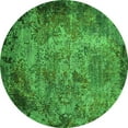 thumbnail image 1 of Ahgly Company Indoor Round Oriental Green Industrial Area Rugs, 7' Round, 1 of 4