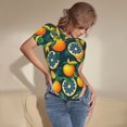 thumbnail image 3 of Balery Fresh Orange Body de cuello redondo de manga corta para mujer Tops de manga corta Tops básicos-Large, 3 of 7