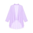 thumbnail image 4 of Oyolan Cardigans Kimono pour Femmes en Mousseline Transparente, Cache-Maillots Décontractés Amples à devant Ouvert, Boléro, Vêtement d'Extérieur Lavande 3TG, 4 of 5
