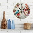thumbnail image 3 of 10 Inch Flowers and Birds Clock Silent Round Wall Clock Non Ticking Battery Device Clocks Creative Decoration Wall Clock for Living Room Bedroom Office Kitchen, 3 of 6