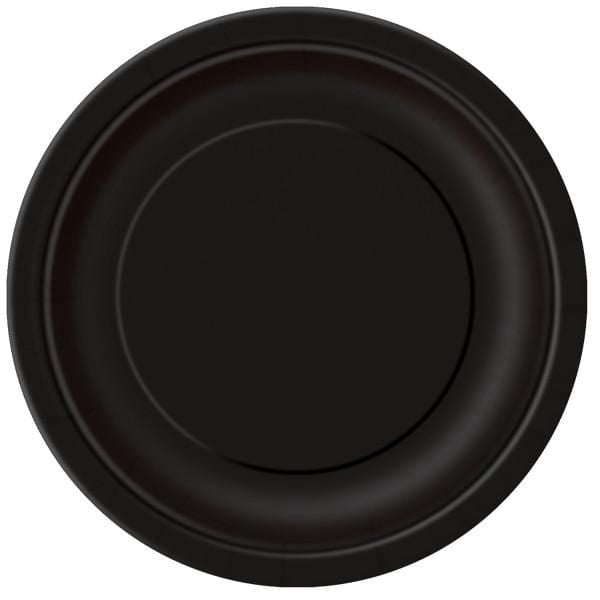 Unique Industries' Black Round 9" Paper Plates, 20ct