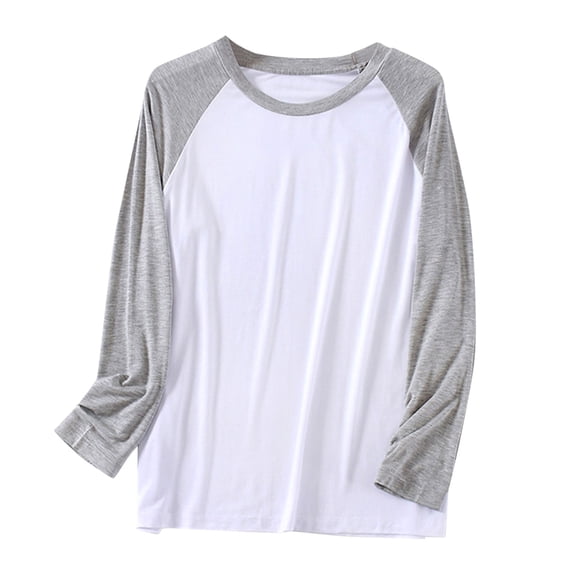 Gaexia Men's Sleepwear Top Long Sleeve Pajama Shirt Lightweight Loungewear Loose Fit Homewear Comfortable Bedtime Casual Wear For Men