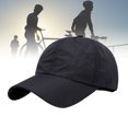 thumbnail image 2 of Man Woman Sun Baseball Hat Satin Baseball Adjustable Sun Block Hat for Outdoor Walking Travel, 2 of 6