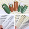 thumbnail image 3 of JFBUJC 1pc Silver Gold Lines Stripe 3d Nail Sticker Geometric Waved Star Heart Self Adhesive Slider Papers Nail Art Transfer Stickers, 3 of 5