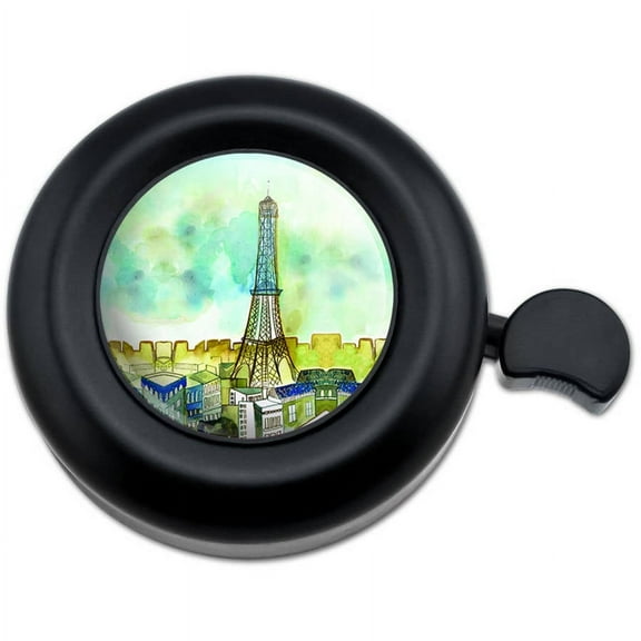 Watercolor Paris Eiffel Tower France Bicycle Handlebar Bike Bell