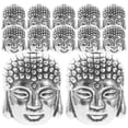 thumbnail image 1 of ColoMX 20 piezas espaciador de aleación de alta calidad cuentas de Buda de doble cara accesorios religiosos manuales de bricolaje 10x9 mm (plata antigua), 1 of 8