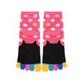 thumbnail image 2 of INSPIRE CHIC Calcetines de tobillo de puntos coloridos y lindos para mujeres, rojos, talla de zapato 4-6 para mujeres / talla de zapato juvenil 3.5-5, 2 of 4