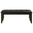 thumbnail image 2 of Dalila Tufted Upholstered Dining Bench Cappuccino and Black, 2 of 2