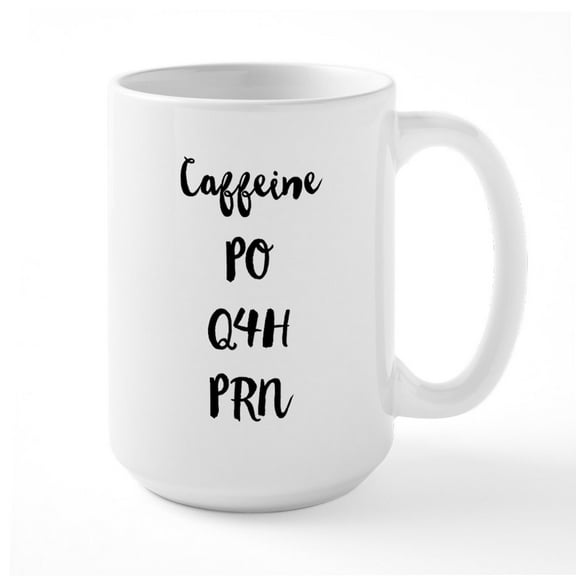 CafePress - Caffeine Chemical Composi - 15 oz Ceramic Large White Novelty Mug