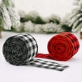 thumbnail image 2 of 3 rollos de cinta de arpillera con alambre a cuadros, cinta de cuadros vichy para envolver para manualidades de árboles de Navidad, 2 of 5