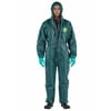 Ansell Hooded Coveralls,Green,L,PK6 GR40-T-92-111-04