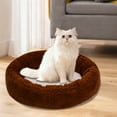 thumbnail image 3 of Cheapark Thickened Suede Round Pet Bed Mat Warm Cozy Kennel Pad for Cats and Dogs Non-Slip Water-Resistant Base, 3 of 6