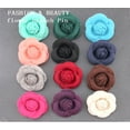 thumbnail image 2 of Green Elegant Rose Flower Wool Fabric Brooch Pin for Women Camellia Floral Pins Clip Lapel Shawl Dress Corsage Brooches Pins, 2 of 4