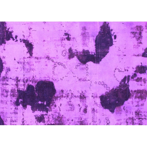 Ahgly Company Machine Washable Indoor Rectangle Abstract Pink Modern Area Rugs, 6' x 9'
