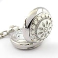 thumbnail image 2 of Feshionn IOBI Vintage White Pearl Flower Mini Pocket Watch Necklace, 30" Chain (Women's), 2 of 7