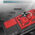 thumbnail image 4 of Galaxy A13 5G Case / A04S Case, Samsung Galaxy A13 5G Case with HD Screen Protector, Heavy Duty Shockproof Phone Cover with Magnetic Kickstand Ring for Galaxy A13 5G, Red, 4 of 15