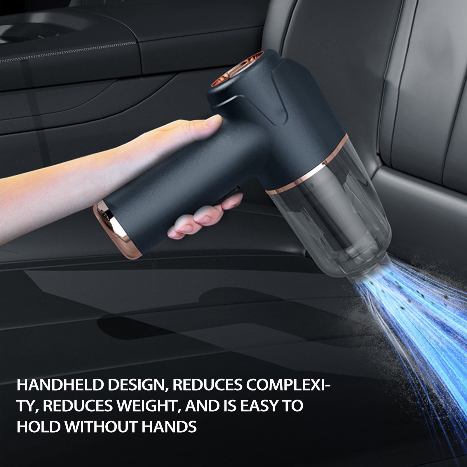 Dademeo 6000PA Car Vacuum Cleaner 120W Type-C Rechargeable Cordless Handheld Vacuum Cleaner Blower 2 in 1 Mini Portable Vacuum Cleaner for Car Home Office Dorm Pet Hair