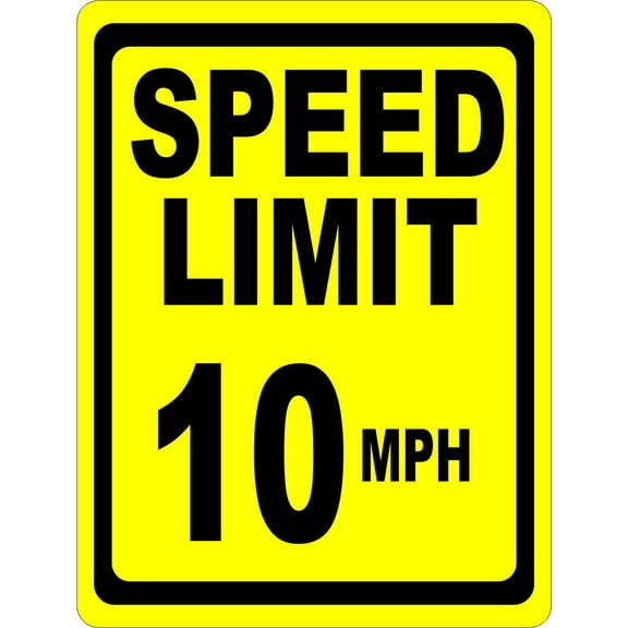 Speed Limit 10 MPH Sign