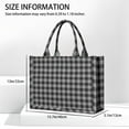 thumbnail image 3 of Large Capacity Tote Bag,Gray Black Checkerboard Checkered Pattern Handbag Fashion Luxury Tote Bag,15.7"x13"x 5.1" Inches,Laptop Compatible, 3 of 6