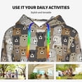 thumbnail image 4 of Kdxio Cartoon Bear Print Womens Oversized Hoodies Sweatshirts Hooded Pullover Tops Sweaters Casual-XX-Large, 4 of 7