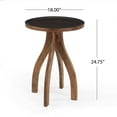 thumbnail image 6 of Boho End Table Mango Wood Accent Table for Living Room or Sofa Side 18" x 18" x 24.75", 6 of 11