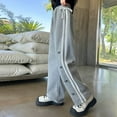 thumbnail image 2 of Zanarzt Girl Wide Leg Pants Girls Summer Baggy Track Pants Drawstring Waist Long Wide Leg Sweatpants Back To School Clothes Grey,13-14 Years, 2 of 6
