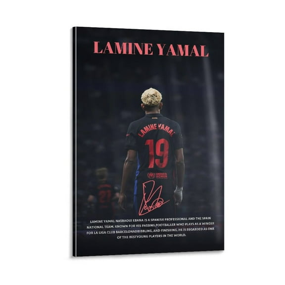 Lamine Yamal Soccer Poster Football Player Canvas Wall Art (13) Poster For Bedroom Kitchen Bathroom Living Room Office Decor