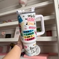 thumbnail image 3 of Custom Name Teacher Tumbler: 40oz Insulated Stainless Steel Quencher, 3 of 3