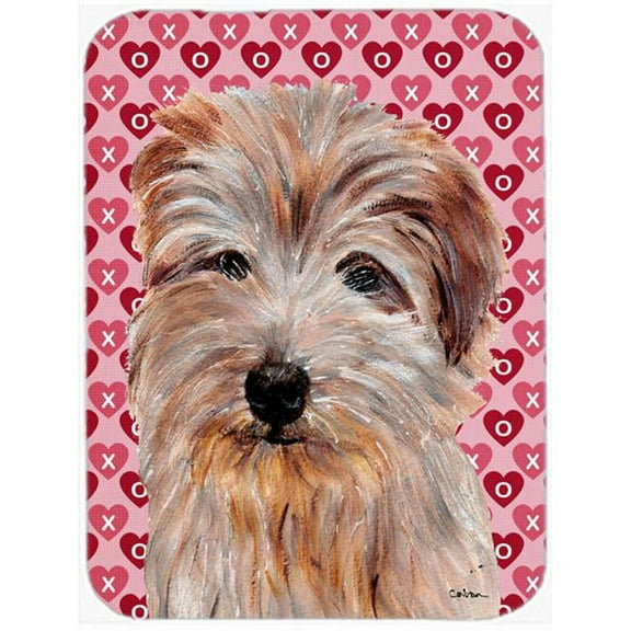 Norfolk Terrier Hearts And Love Mouse Pad, Hot Pad Or Trivet, 7.75 x 9.25 In.