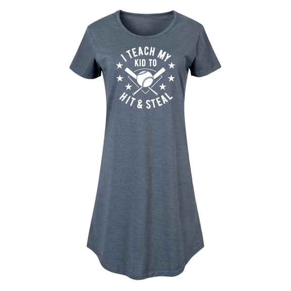 Instant Message - I Teach My Kid To Hit And Steal - Women's Any Way Dress