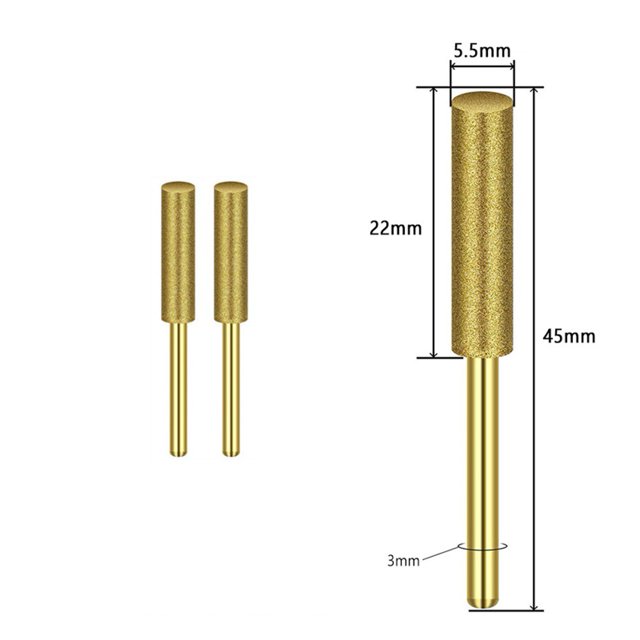 Chainsaw Sharpener Diamond Chainsaw Sharpener 12 Dressing Stones Polishing 2Pcs Sharpening 4 4.8 5.5mm Chain File 5.5mm