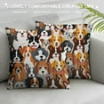thumbnail image 3 of COMIO  Pillow Covers Cute Doodle Dog Decorative Throw Pillow Covers Dog Print Animal Pillowcase Farmhouse Cushion Cases for Sofa Couch Outdoor Home Decorations, 3 of 5
