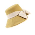thumbnail image 4 of Women Bow‑Knot Bucket Sun Hat Split‑Back Design Wide Brim UV Protection Fisherman Cap Casual Travel Beach Outdoor Spring Summer Sun‑Shade Head‑Accessory, 4 of 5