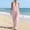 Pink, variant on 1950s Retro High-Waisted Linen Sleeveless Jumpsuit Deep V-Neck Wide-Leg